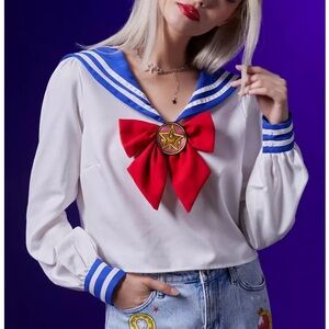 Pretty Guardian Sailor Moon Usagi School Uniform‎ Long-Sleeve Top Hot Topic